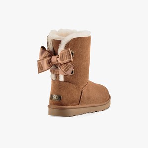 Ugg Customizable Bailey Bow Short Women Classic Boots Brown (5984YEJDR)